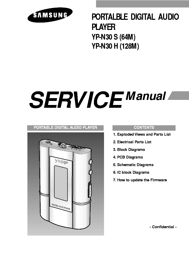 SAMSUNG YP-N30S YP-N30H service manual (1st page)