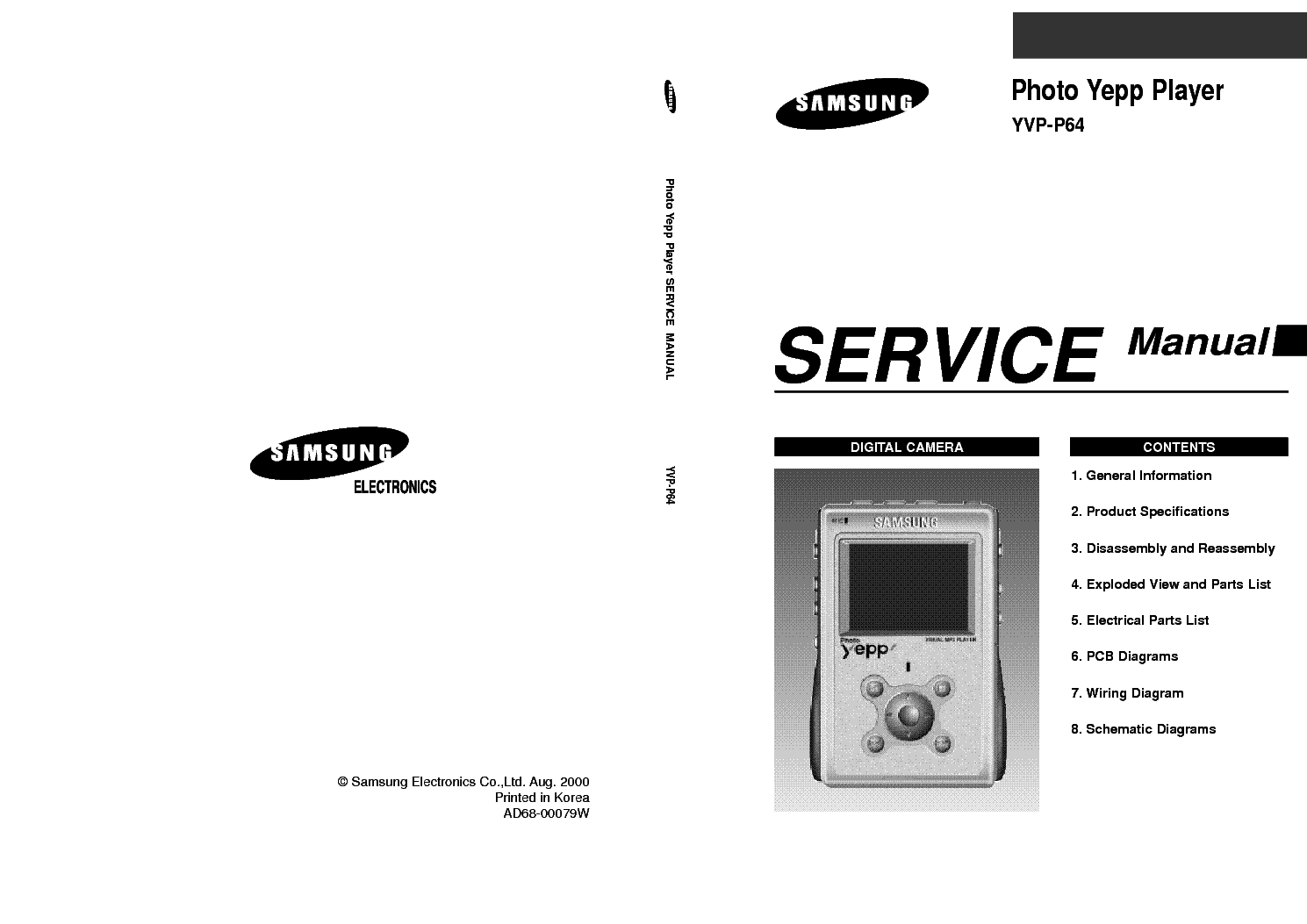SAMSUNG YVP-P64 service manual (1st page)