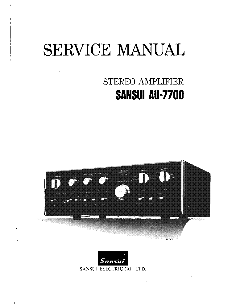 Sansui  Service Manual  für AU 7700  Copy 