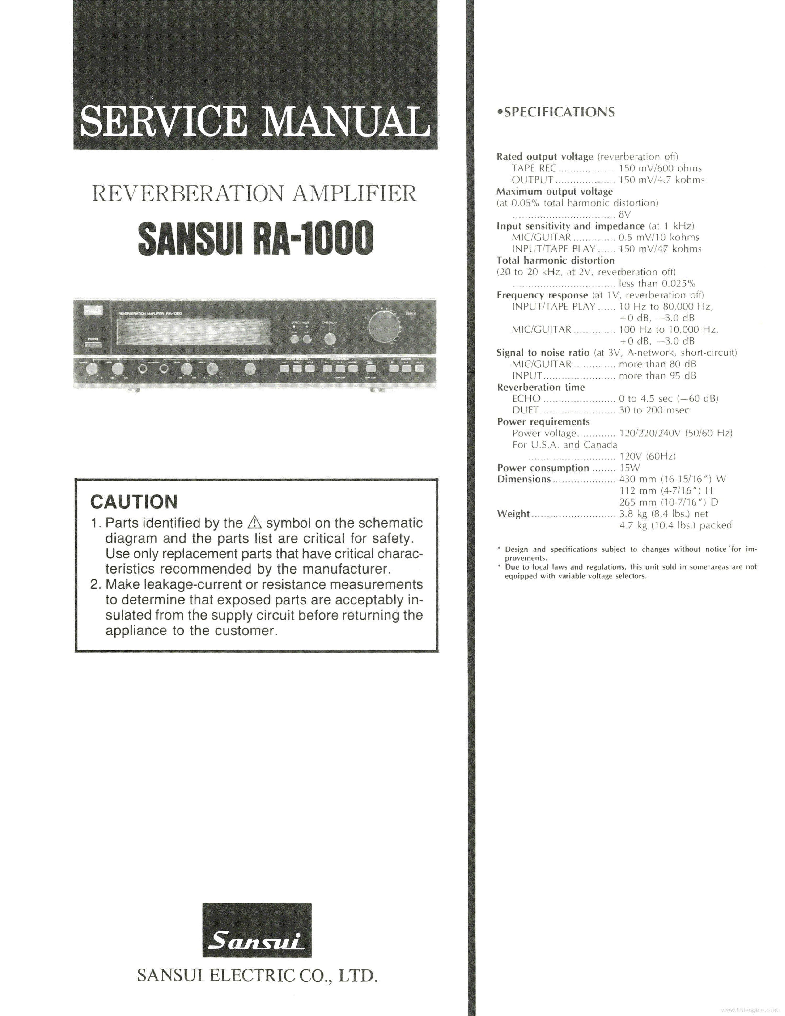SANSUI SD-7000 SM Service Manual download, schematics, eeprom, repair info  for electronics experts