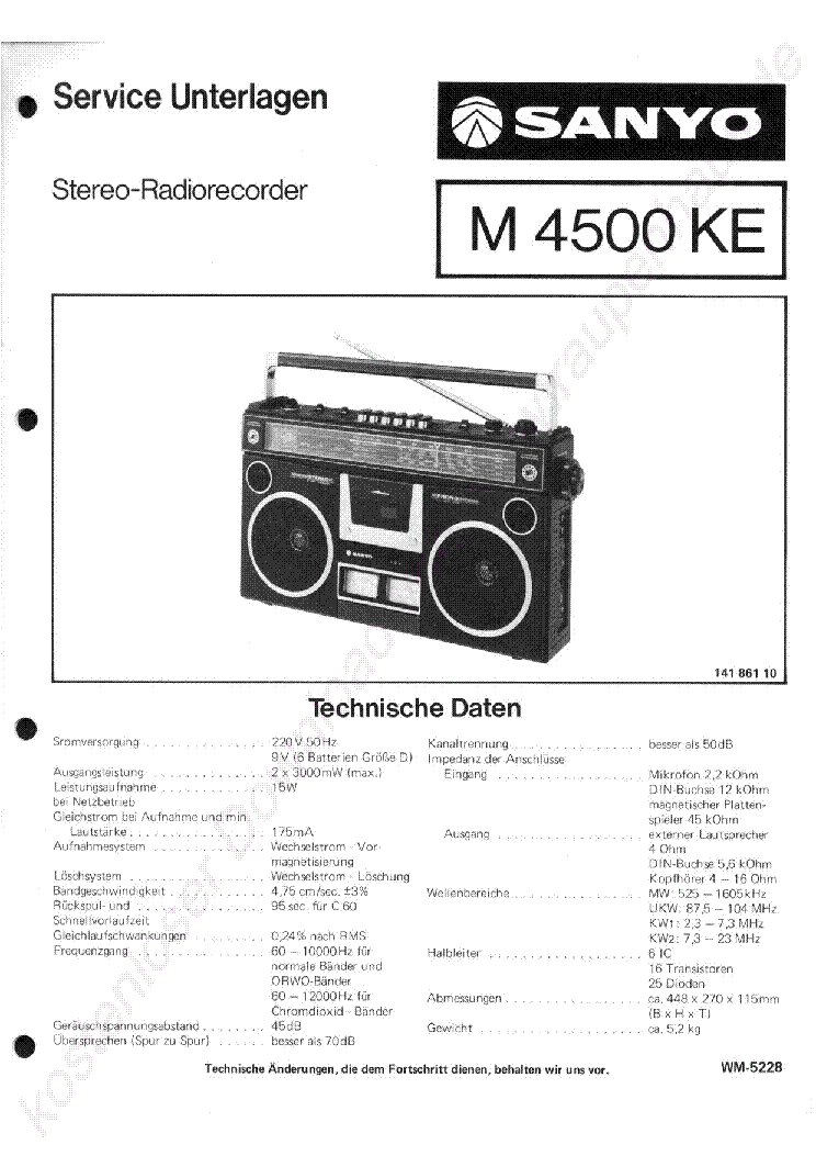 Service Manual-Anleitung für Sanyo DCX 3000 KB 