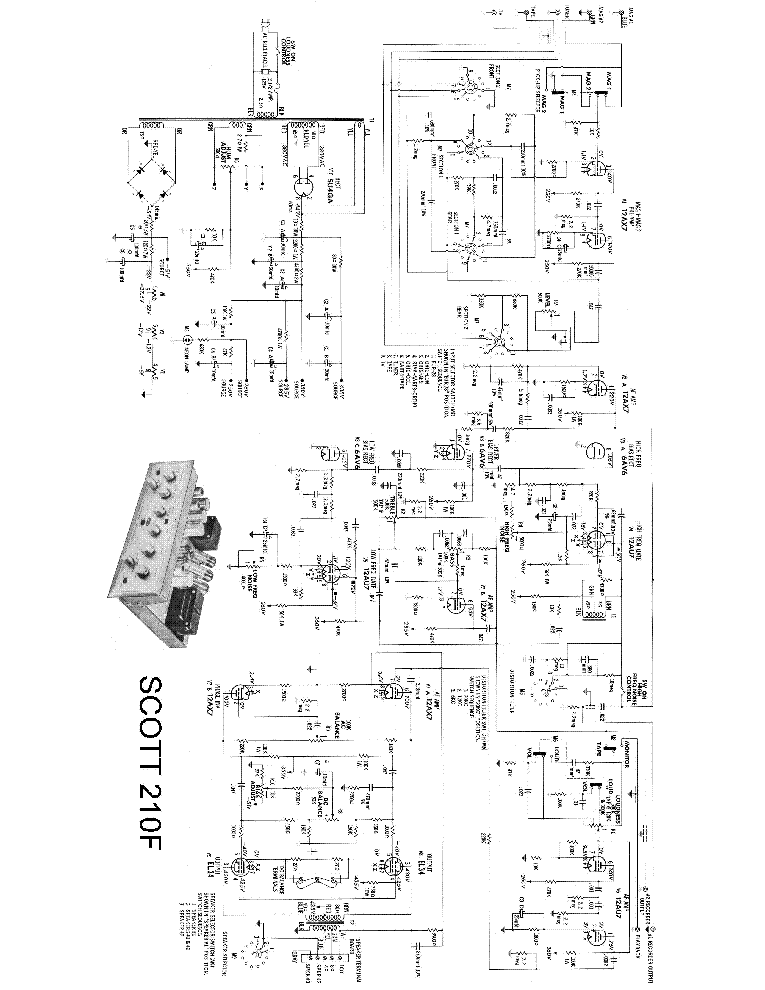 SCOTT 210F POWER AMPLIFIER SCH service manual