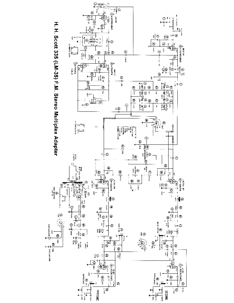SCOTT 335 FM STEREO MULTIPLEX ADAPTER SCH service manual