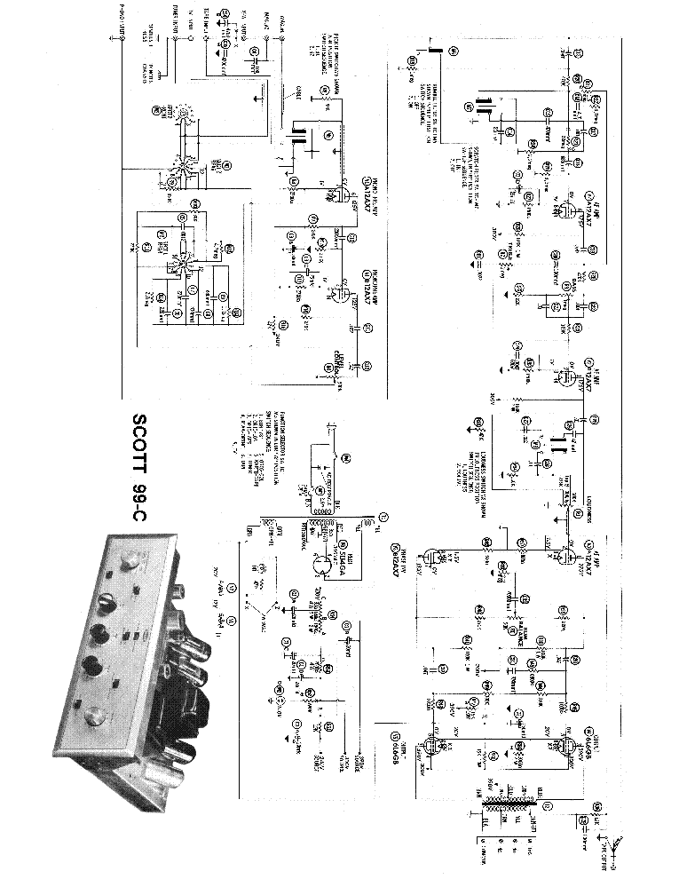 SCOTT 99C POWER AMPLIFIER SCH service manual