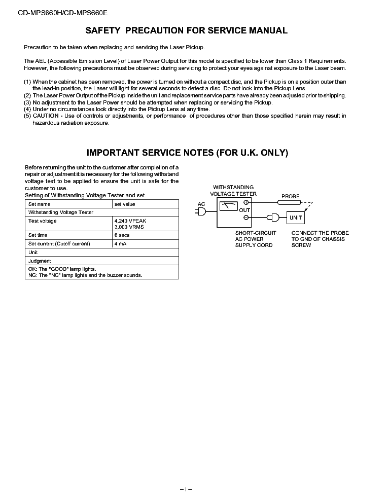 SHARP CD-MPS660H service manual (2nd page)
