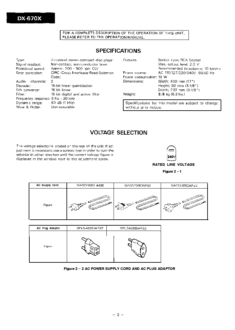 SHARP DX-670X service manual (2nd page)