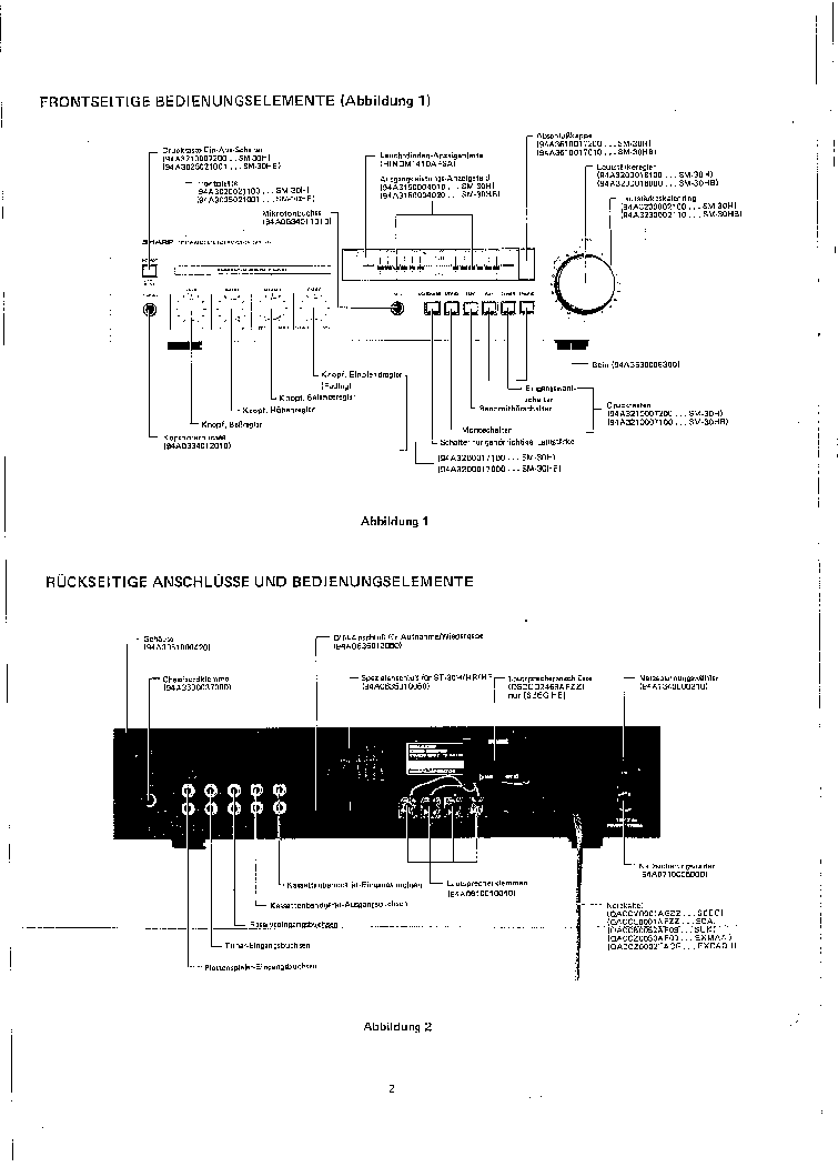 SHARP SM-30H SM-30HB SM DE service manual (2nd page)
