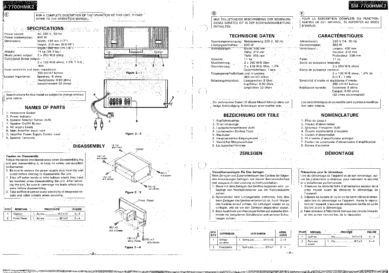SHARP SM-7700H-MK2 SM service manual (2nd page)