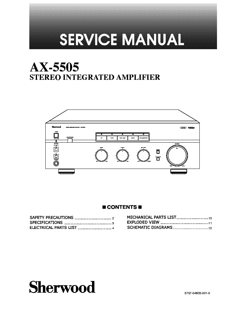 SHERWOOD AX-5505 service manual (1st page)