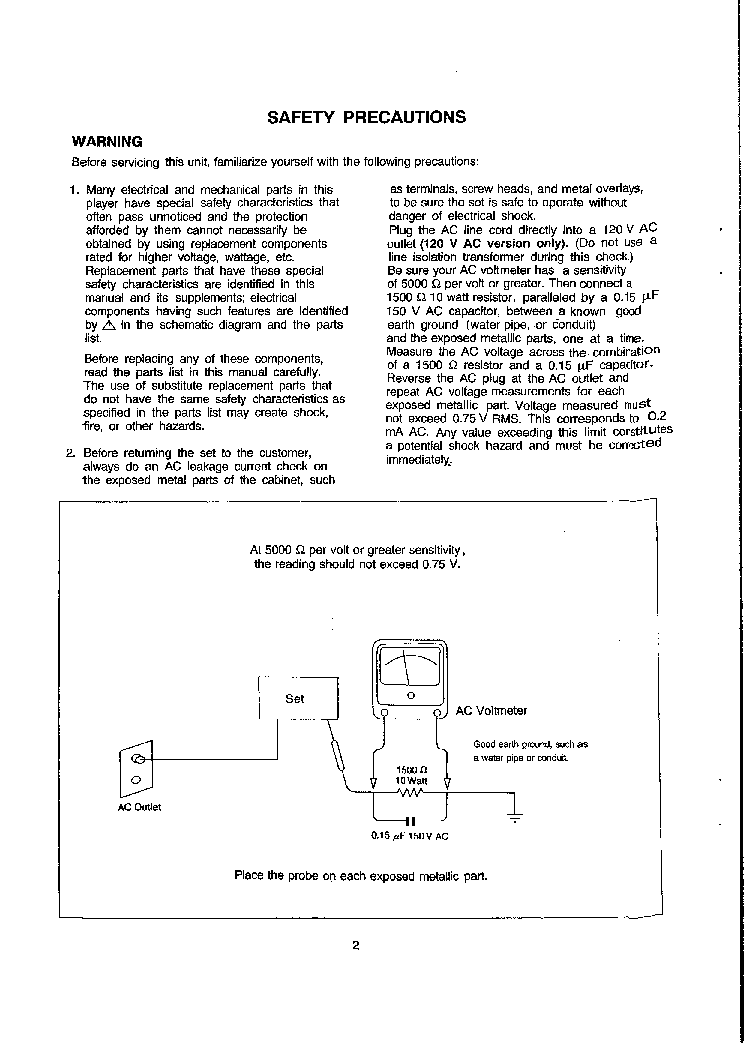 SHERWOOD AX-7030R service manual (2nd page)