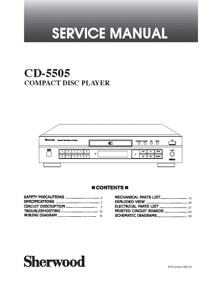 SHERWOOD CD-5505 SM service manual (1st page)