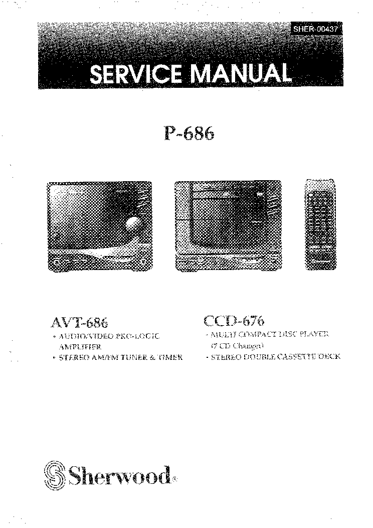 SHERWOOD P-686 service manual (1st page)