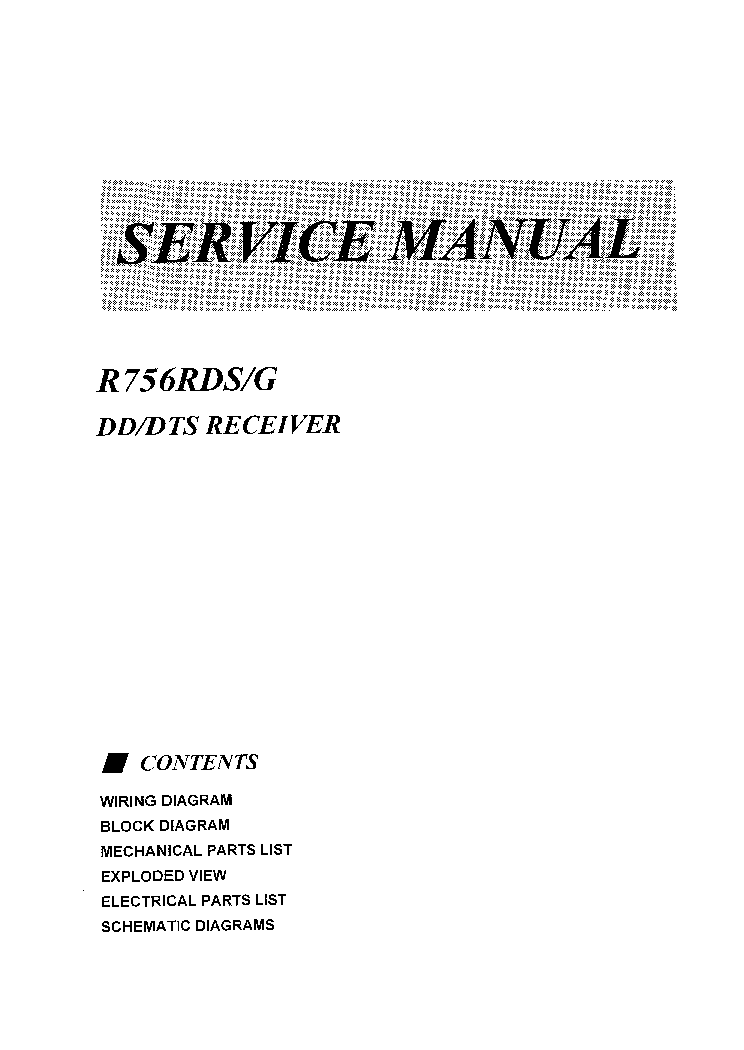 SHERWOOD R-756RDS SM service manual (1st page)