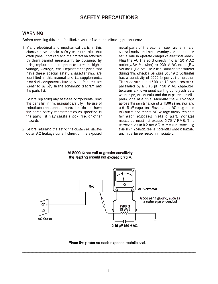 SHERWOOD R-872 service manual (2nd page)
