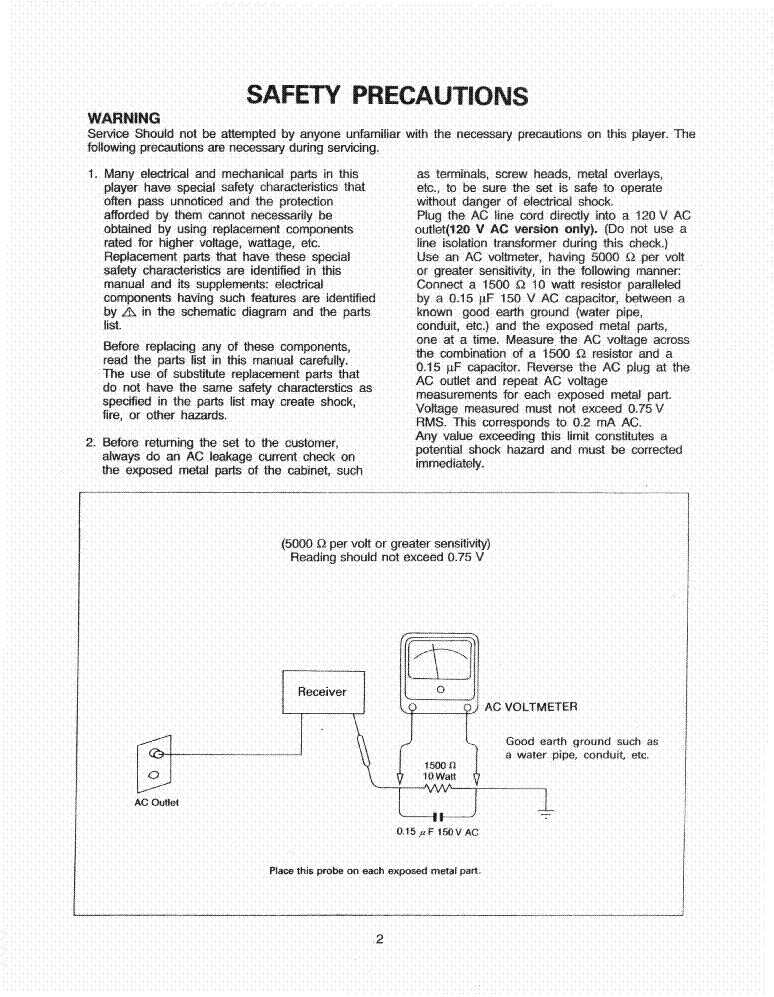 SHERWOOD RX-4030R AM-FM STEREO RECEIVER service manual (2nd page)
