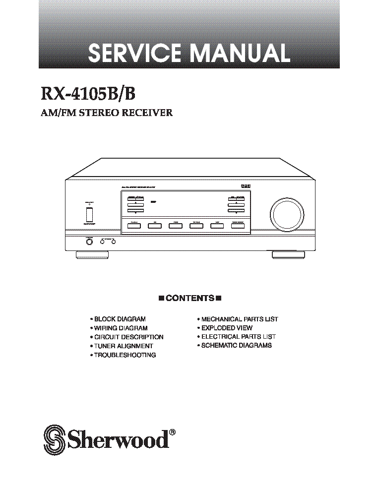 SHERWOOD RX-4105B SM service manual (1st page)