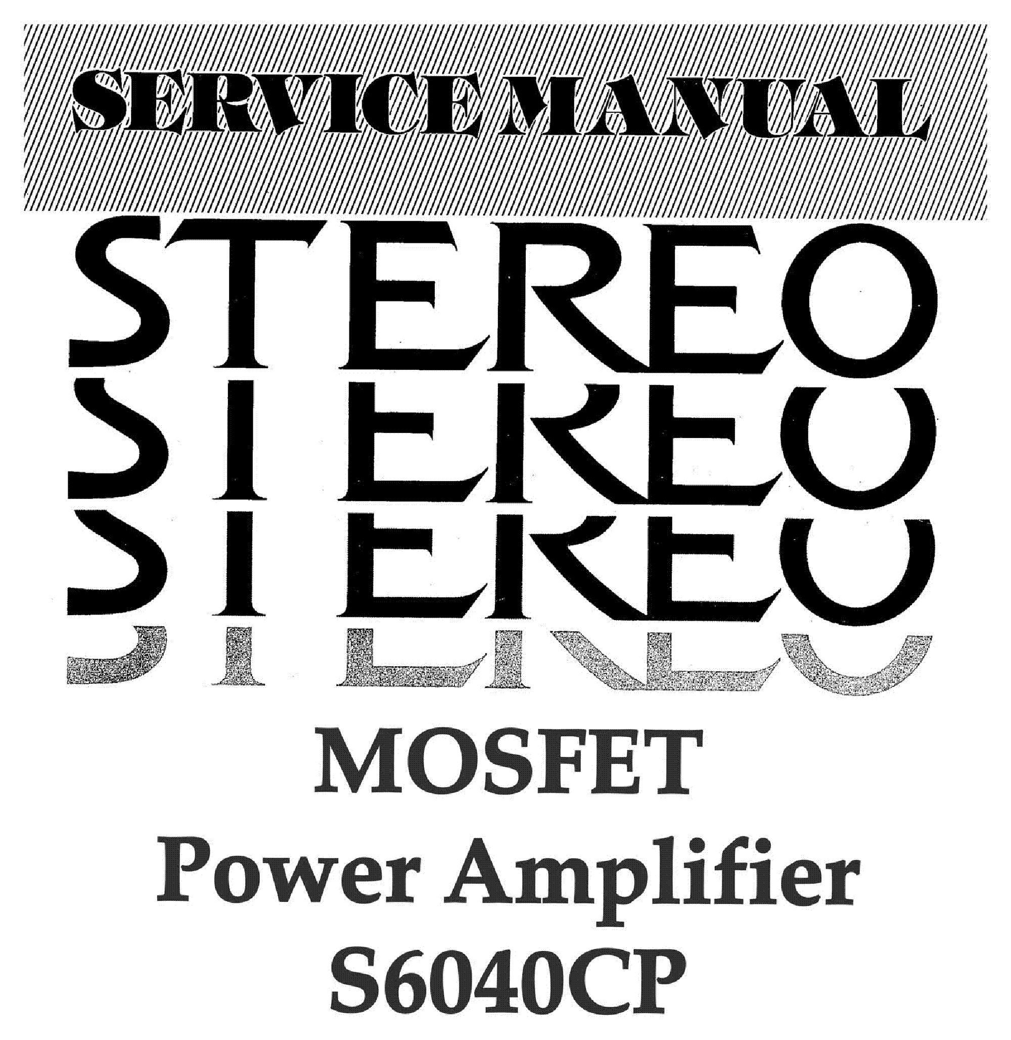 SHERWOOD S6040CP SERVICE service manual (2nd page)