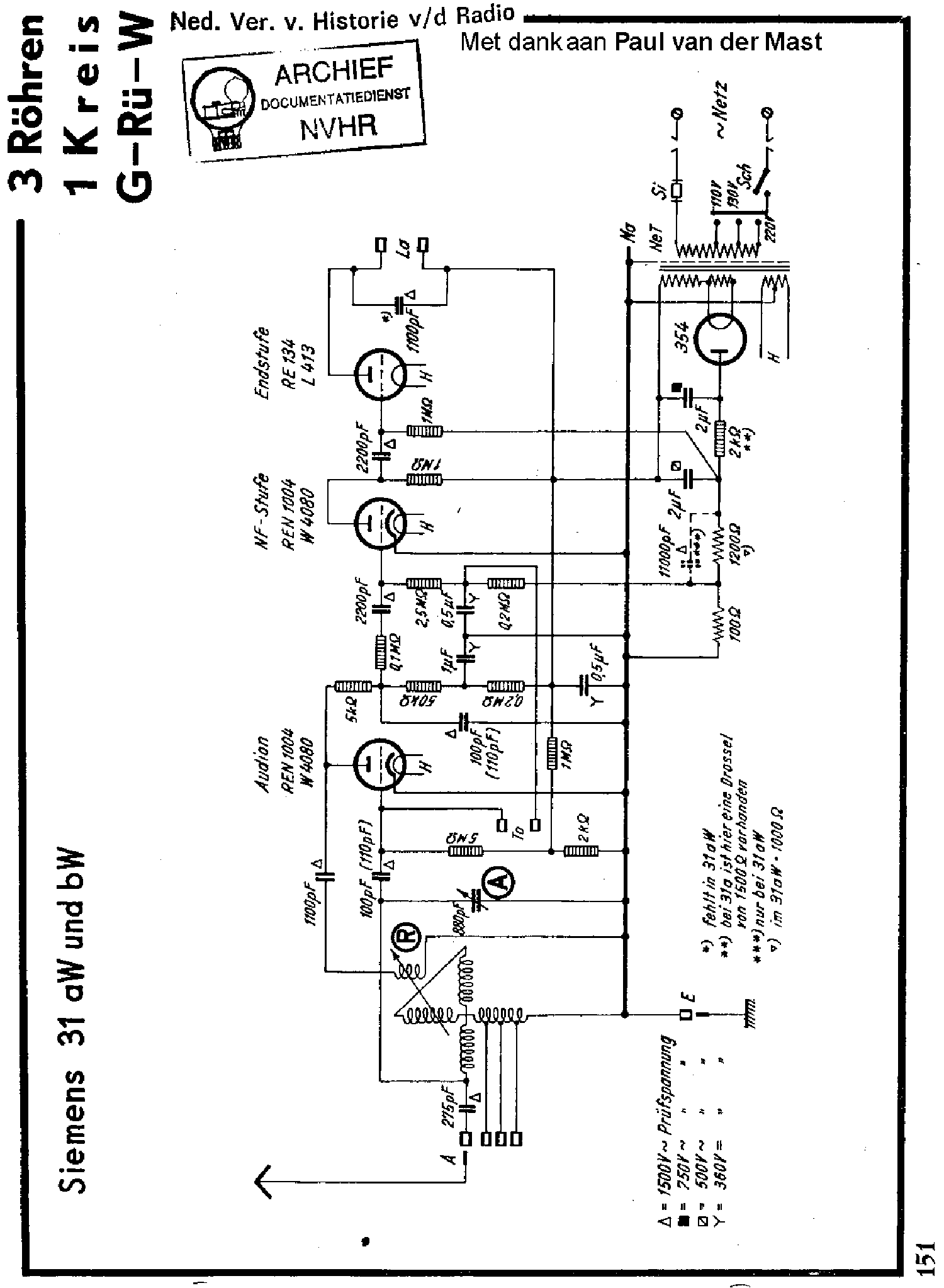 SIEMENS 31AW 31BW AC RADIO SM service manual