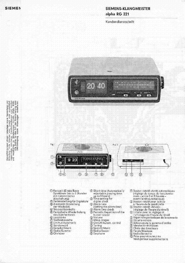 SIEMENS ALPHA RG221 SM service manual