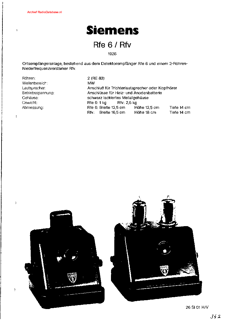 SIEMENS RFE6-RFV service manual