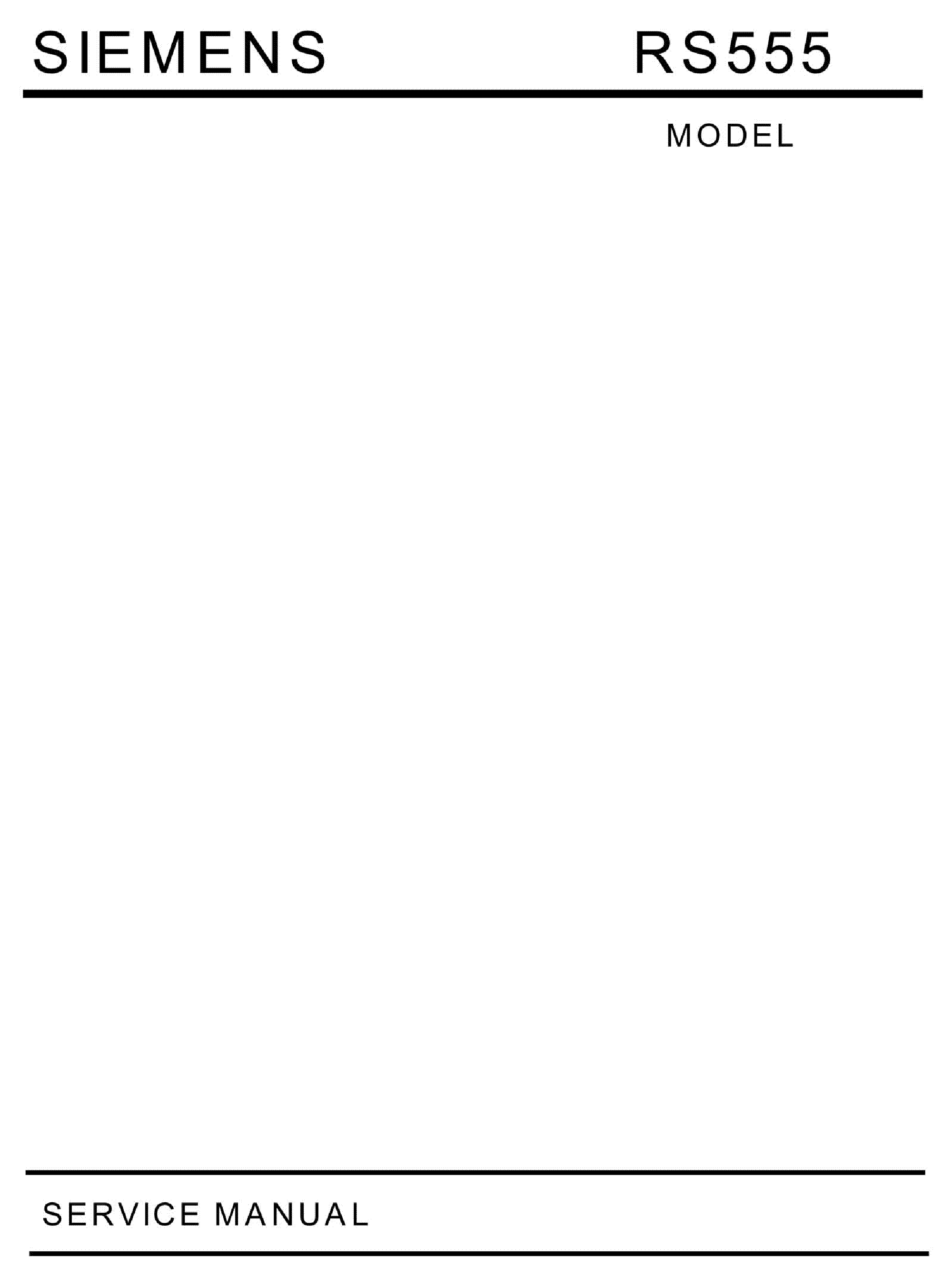 SIEMENS RS555 SM service manual