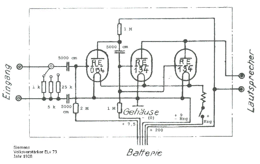 SIEMENS VOLKSVERSTAERKER ELV 73 service manual