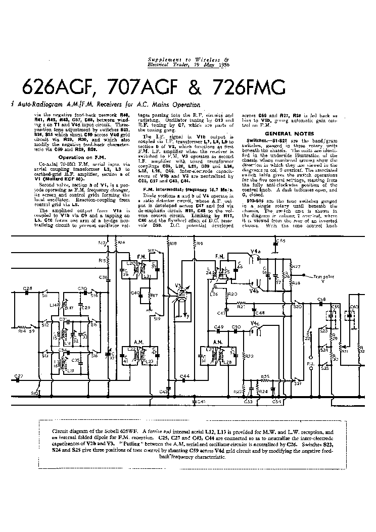 SOBELL 626WF 626AGF 707AGF 726FMG SM Service Manual download ...