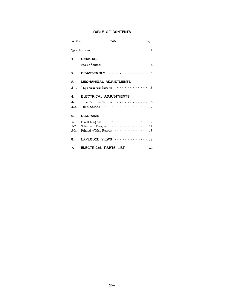 SONY CFM-104 AEP-MODEL service manual (2nd page)