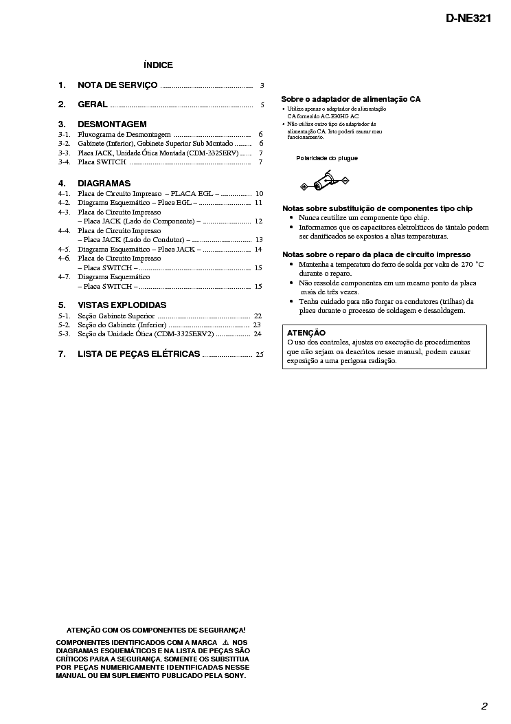 SONY D-NE321 VER-1.0 SM service manual (2nd page)