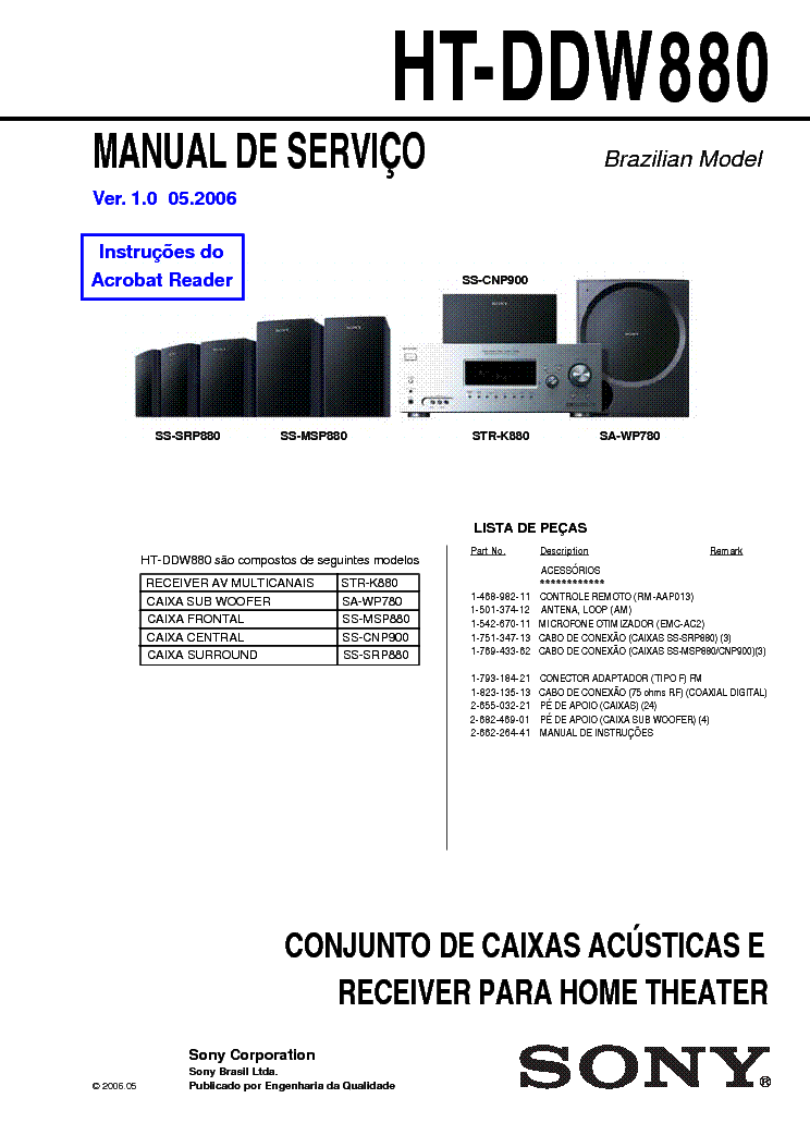 SONY HT DDW880 VER1.0 service manual