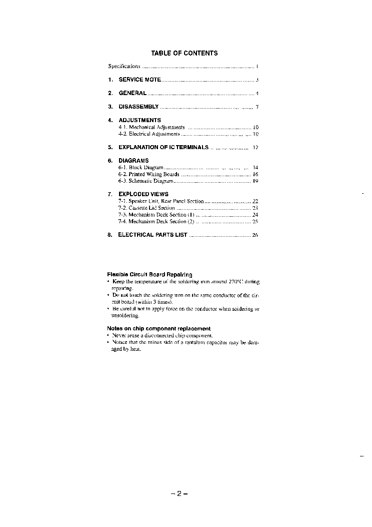 SONY M-950 SM service manual (2nd page)