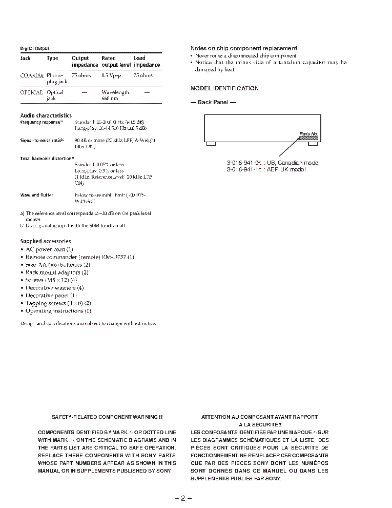 SONY PCM-R300 VER.1.2 service manual (2nd page)