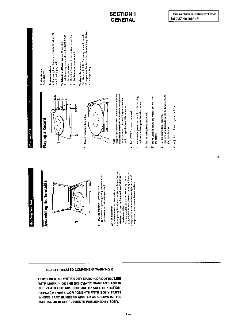 SONY PSJ11 service manual (2nd page)