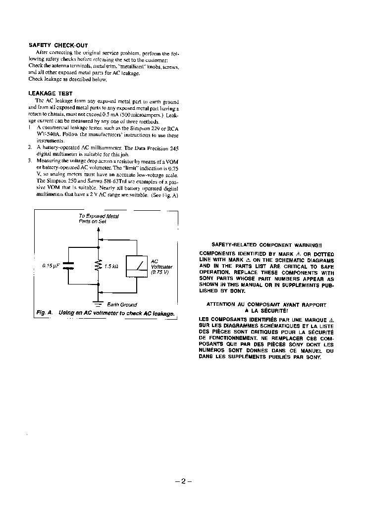 SONY PSLX300H service manual (2nd page)