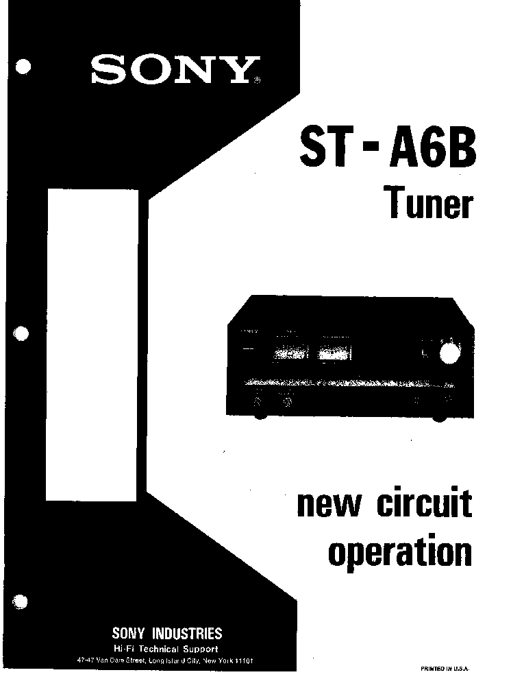 SONY ST-A6B CIRCUIT service manual (2nd page)