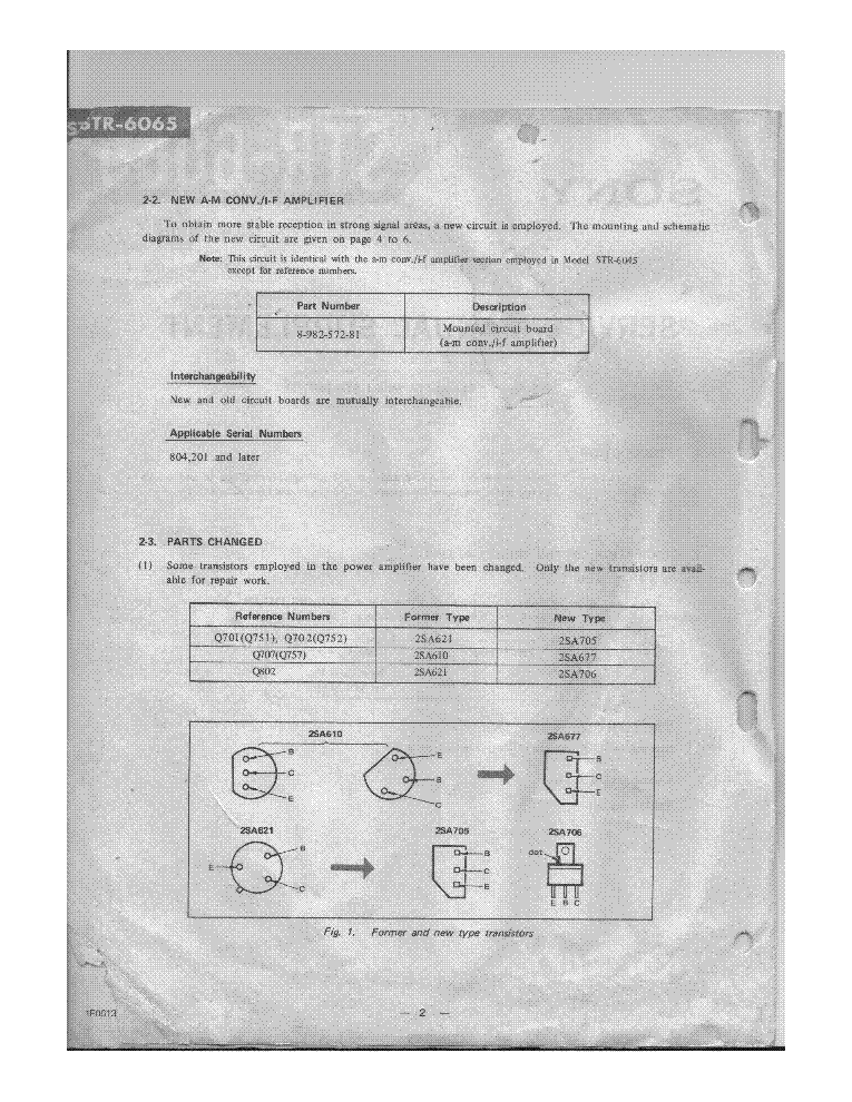 SONY STR-6065 SUPPLEMENT service manual (2nd page)