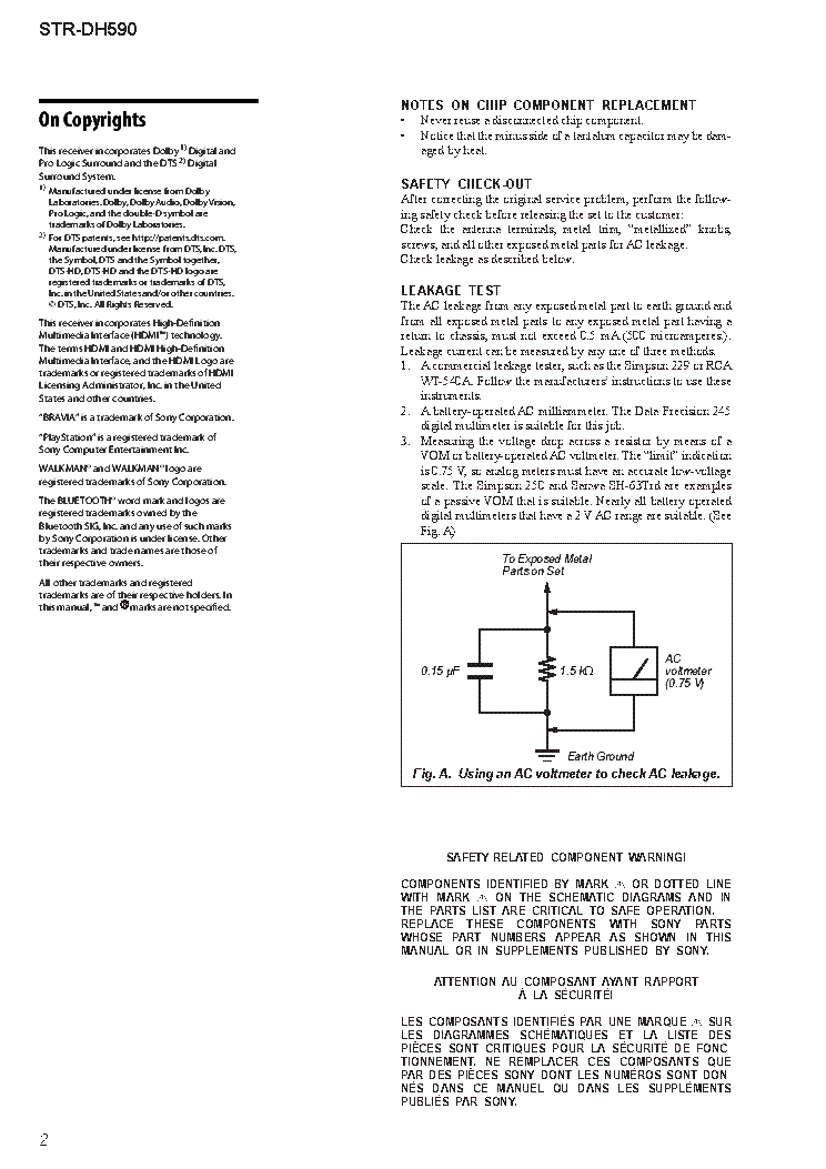 SONY STR-DH590 VER.1.0 SM service manual (2nd page)