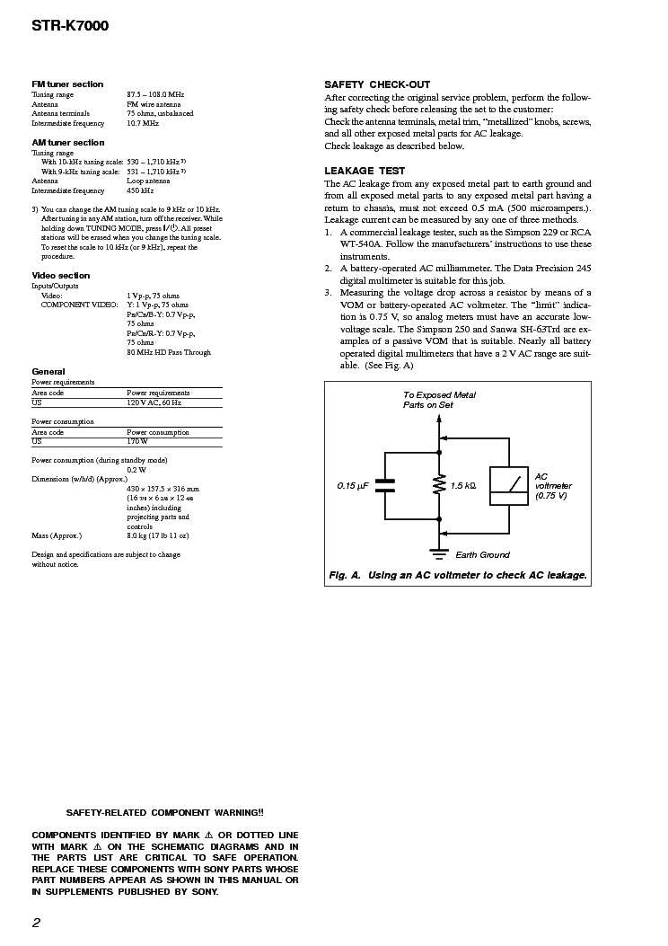 SONY STR-K7000 VER1.0 service manual (2nd page)