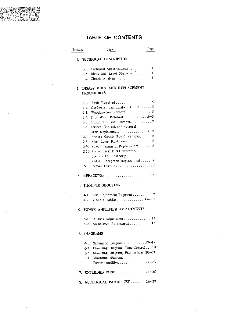 SONY TA-1010 SM service manual (2nd page)