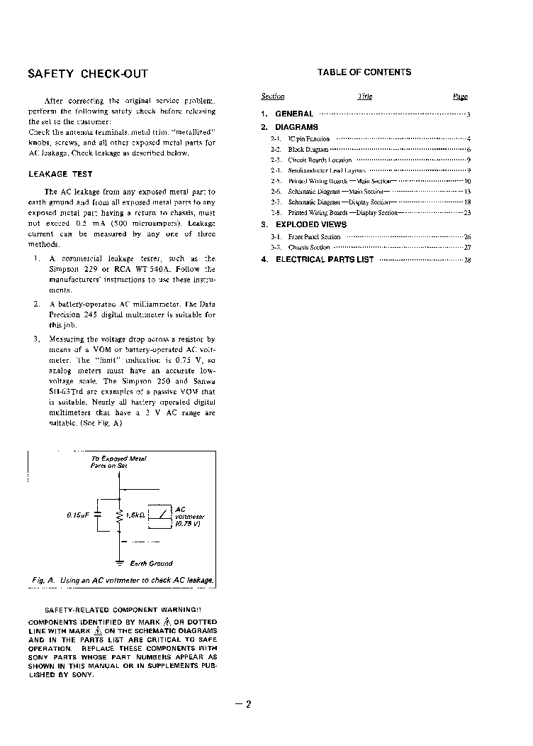 SONY TA-E741 service manual (2nd page)