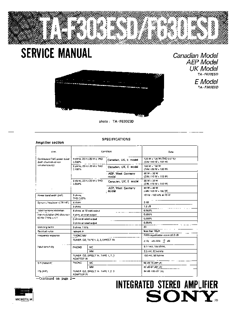Sony Cdx 60 Service Manual