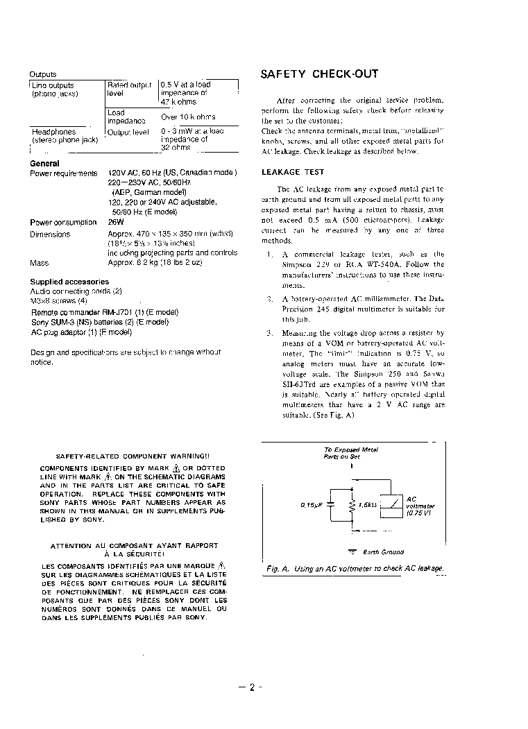 SONY TC-K909ES SM service manual (2nd page)