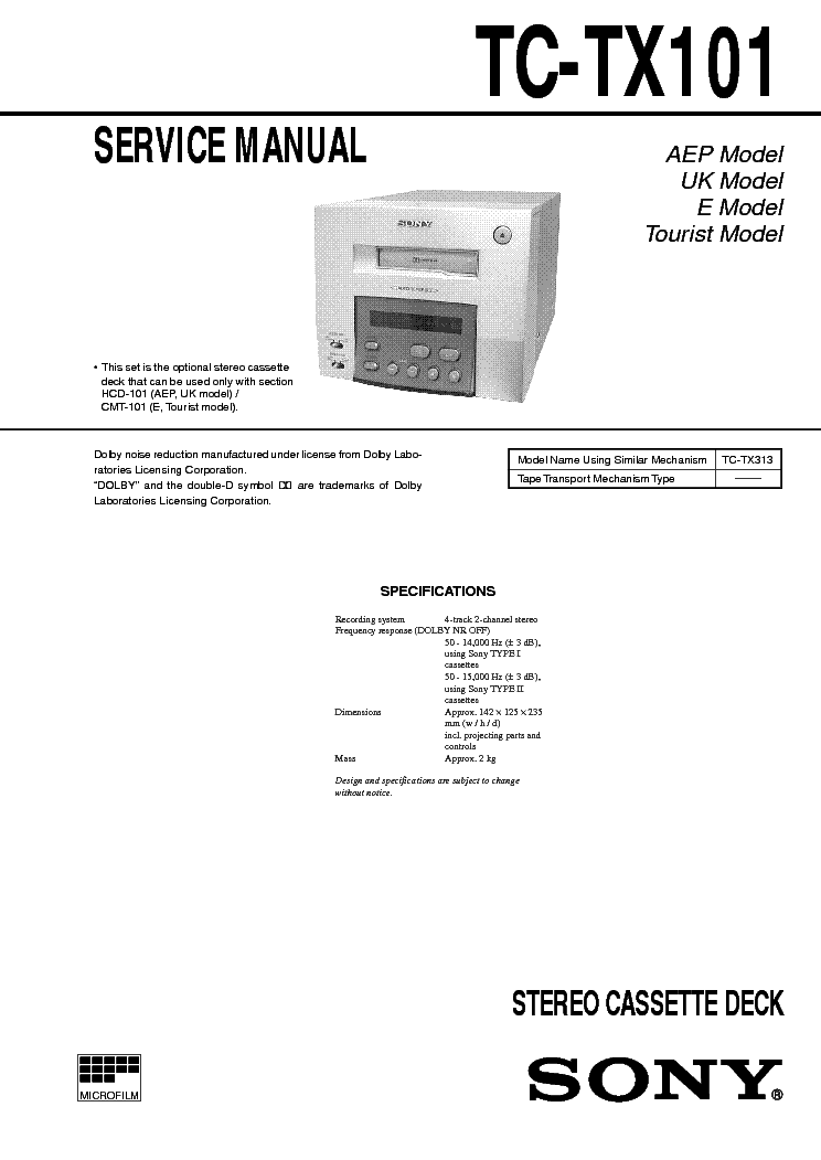 PDF per Mail Bedienungsanleitung Sony Tape Deck TC-K670 in deutsch 