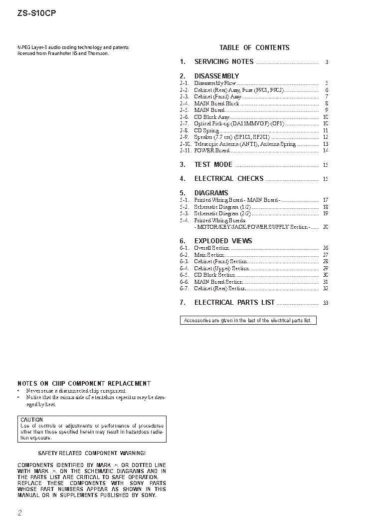 SONY ZS-S10CP VER.1.0 SM Service Manual download, schematics