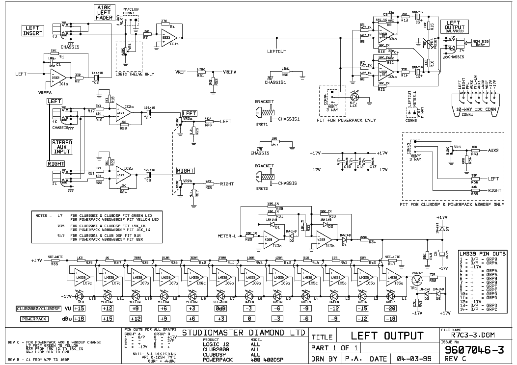 STUDIOMASTER LOGIC 12 SCH Service Manual download, schematics, eeprom