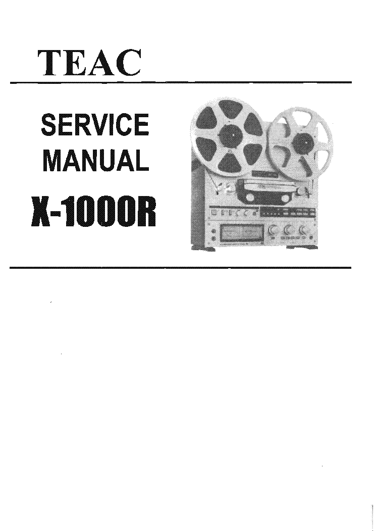 Service Manual-Anleitung für Teac  X-1000R 