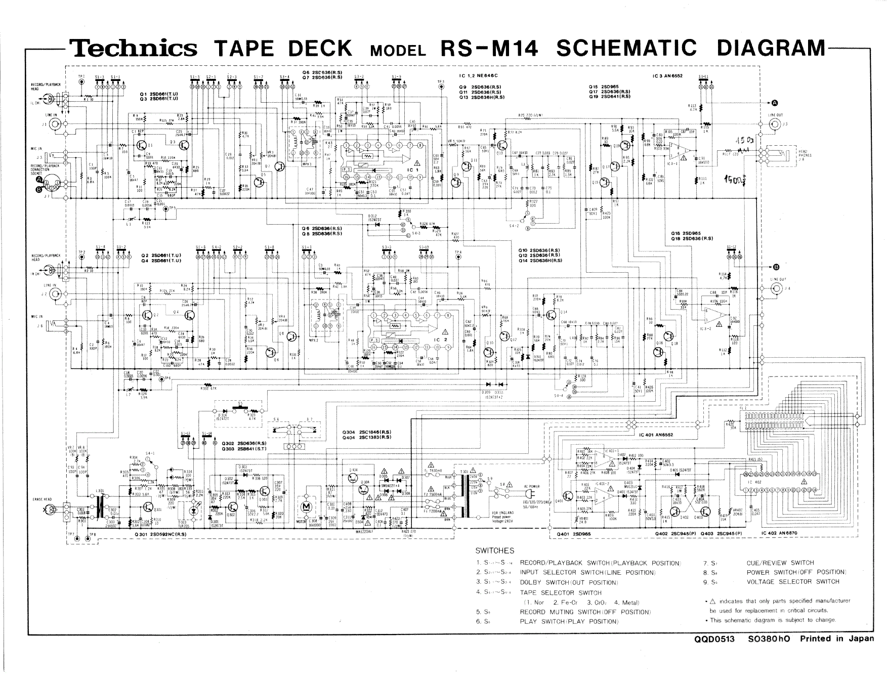 Technics Rs M14 Schematic Service Manual Download Schematics Eeprom