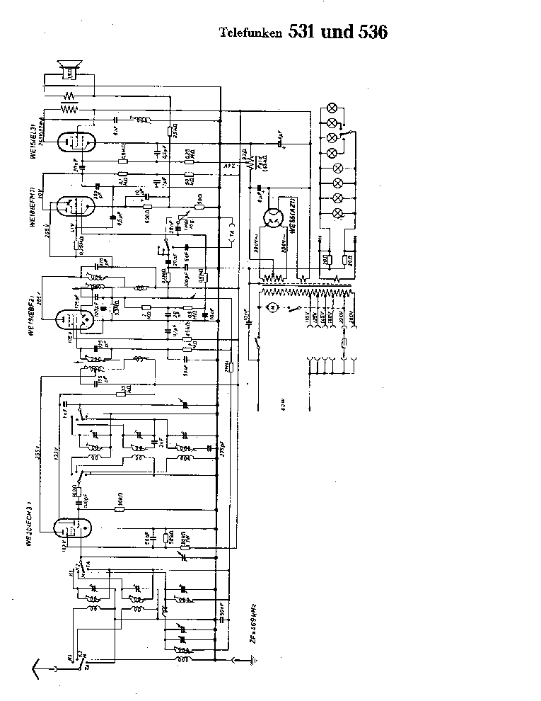 TELEFUNKEN 531 536 1940 service manual