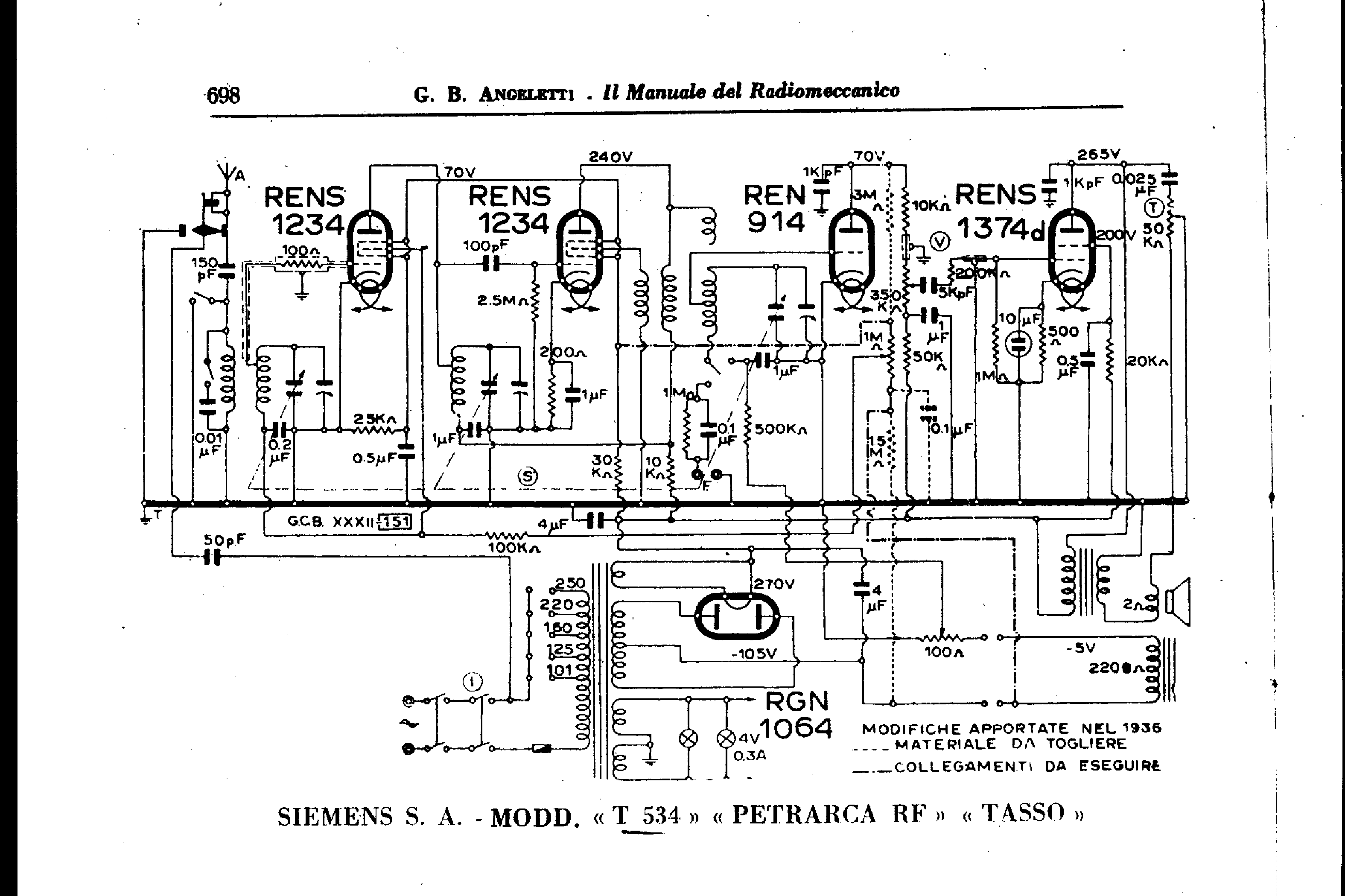 TELEFUNKEN 534 service manual