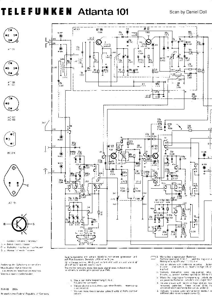 TELEFUNKEN ATLANTA-101 SCH service manual